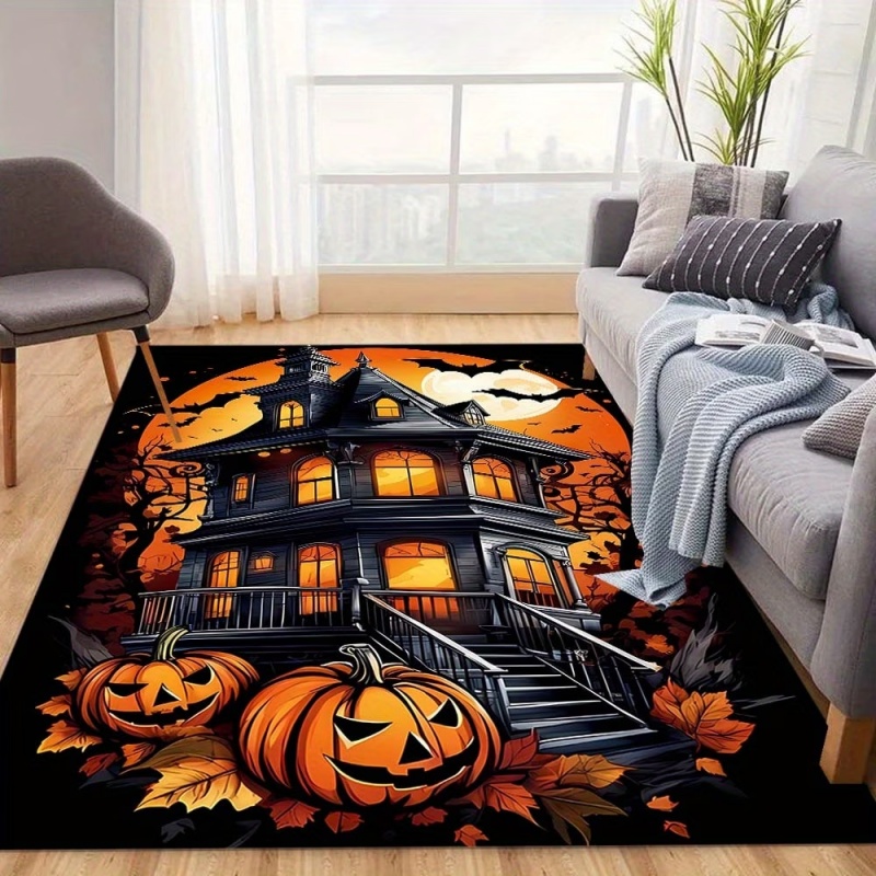 Commercial Printing House - Alfombra Grande con Estampado de Calabazas