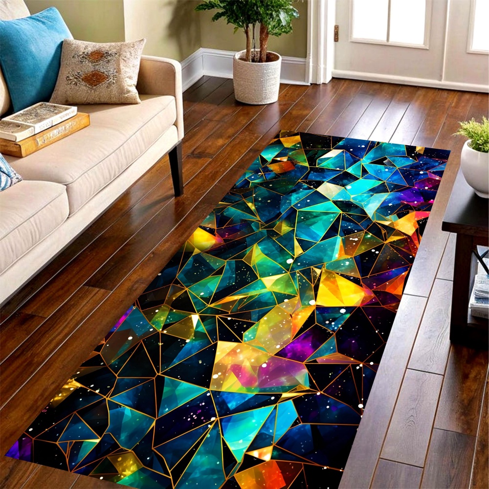 Commercial Printing House - Alfombra larga con diseño de triángulo