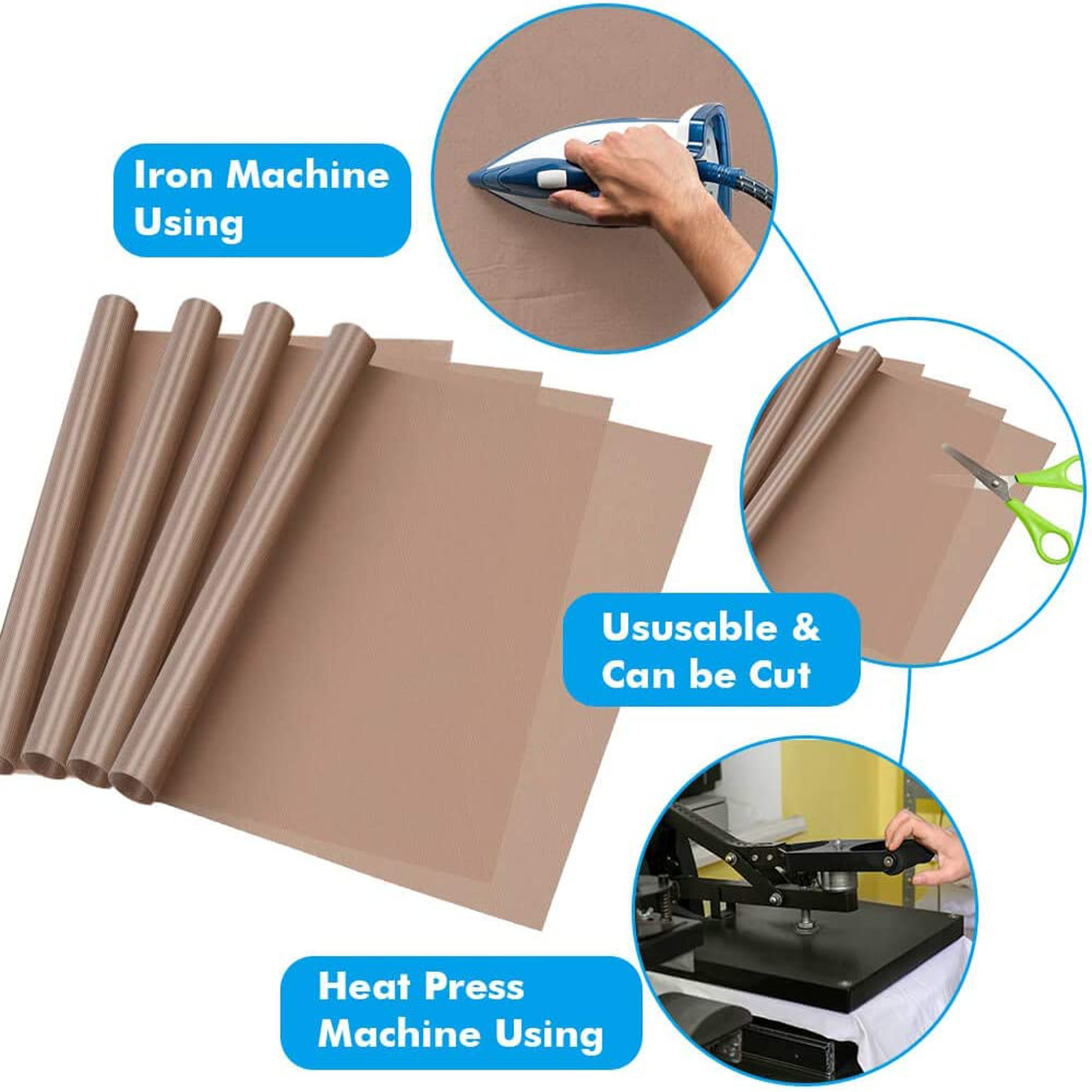 La película de politetrafluoro - Heat Press Teflon Sheet reseña y precio
